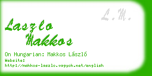 laszlo makkos business card