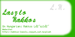 laszlo makkos business card